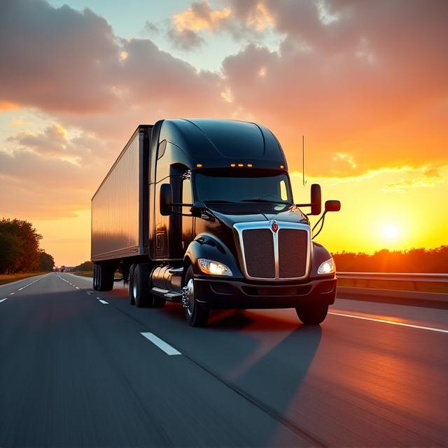 Modern heavy duty commercial truck