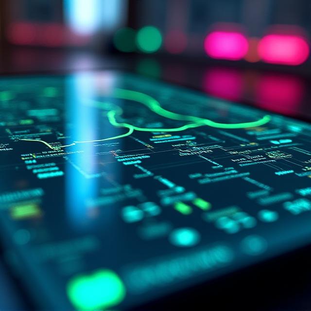 Close up of digital freight tracking interface